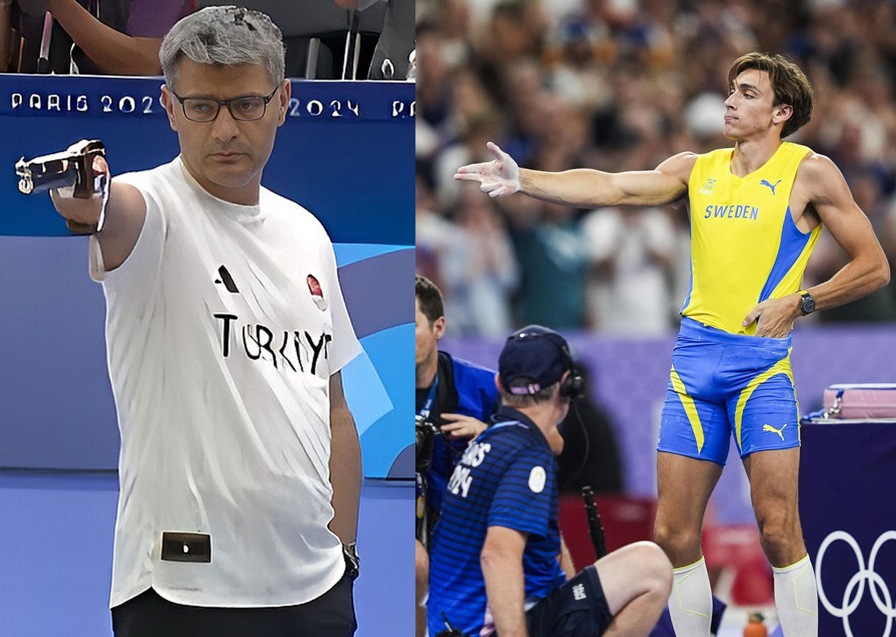 Olimpiyat ve dünya rekoru kıran Armand Duplantis'ten Yusuf Dikeç pozu!