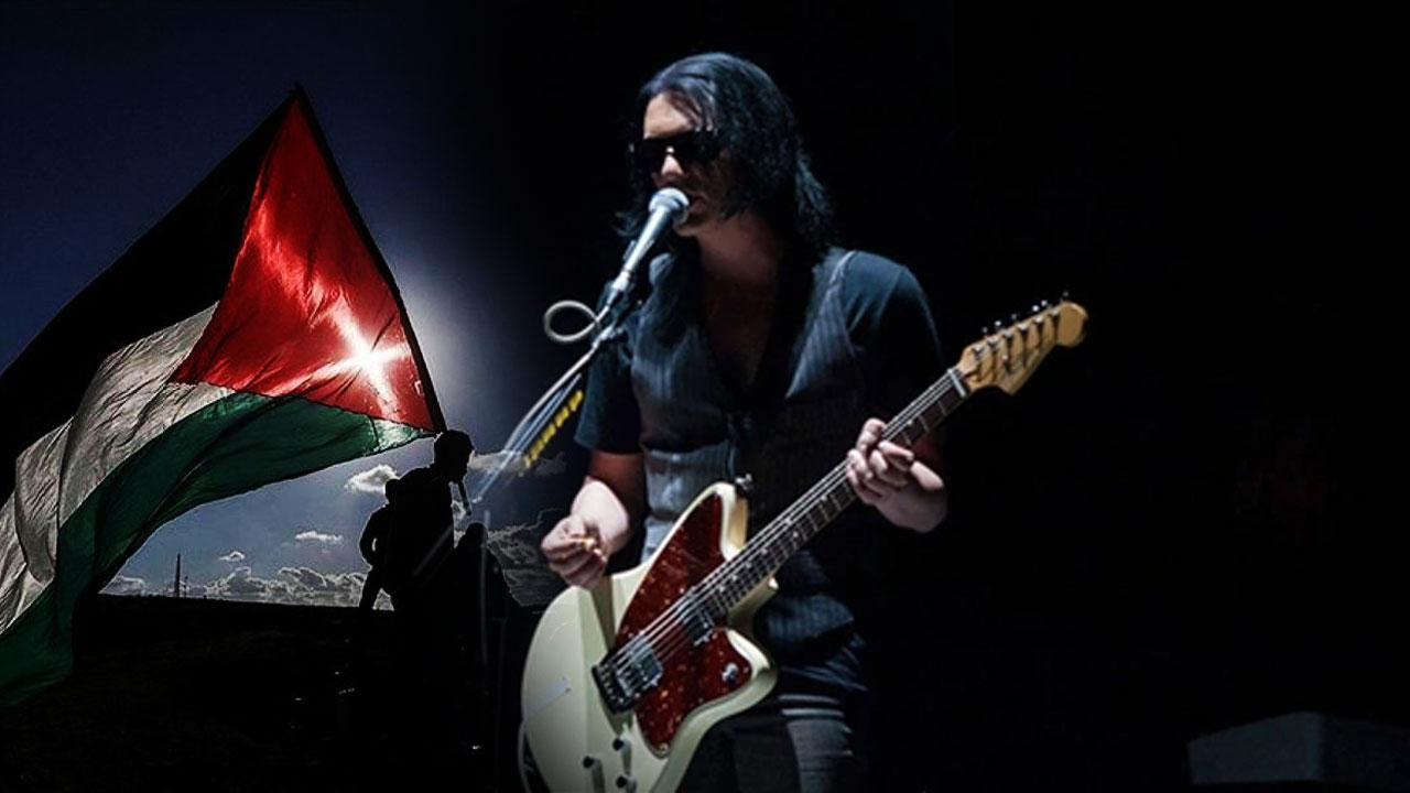 Placebo'nun solisti İstanbul'dan haykırdı: Filistin'e özgürlük!