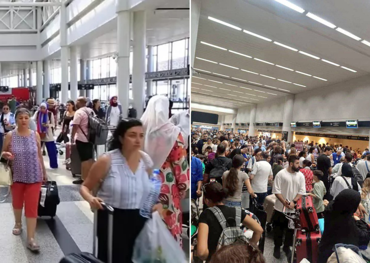 'Lübnan'ı terk edin' talimatı sonrası Beyrut Havaalanı'nda yoğunluk! Uçuşlar iptal edildi...