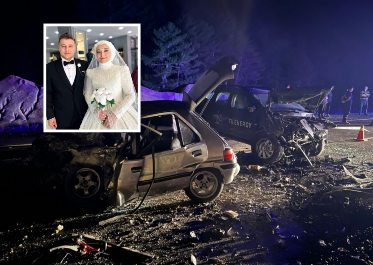Kütahya'da düğün gecesi yürek burkan kaza! Gelin ve damat hayatını kaybetti...
