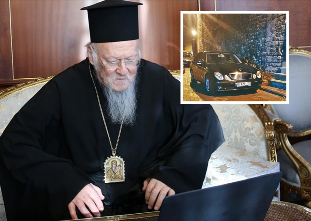 Lozan açık açık çiğneniyor! Patrik Bartelemeus'un makam aracına 'Ekümenik' plakası taktırdığı ortaya çıktı!