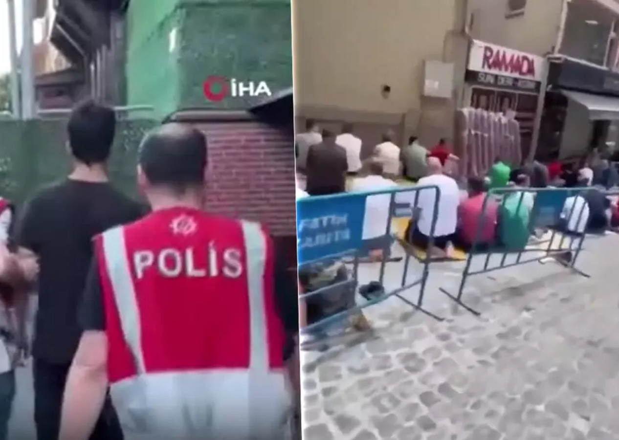 Fatih'te cuma namazı kılan vatandaşlara küfürler savurup video çeken şahsın cezası belli oldu!