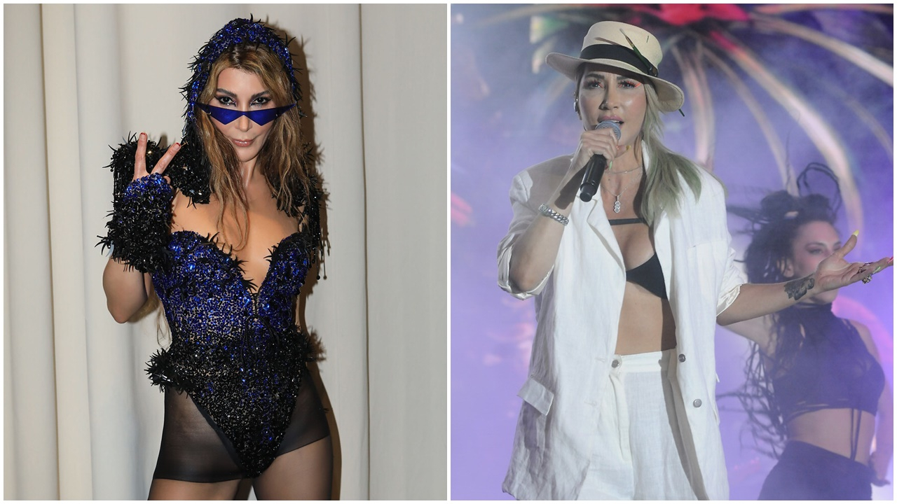 Hande Yener sahnede düştü! Yardımına dansçıları koştu