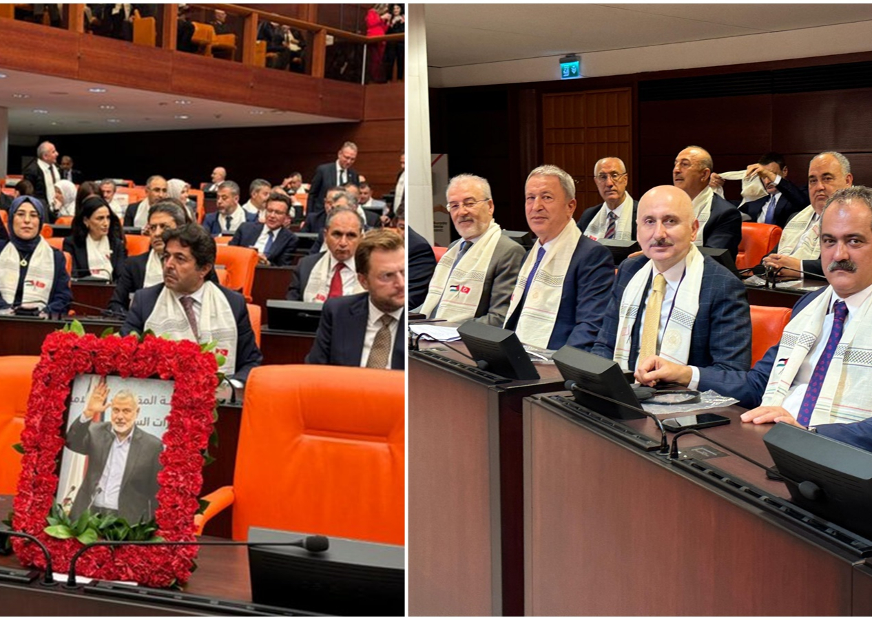 Şehit İsmail Heniyye’nin fotoğrafı AK Parti grubu sıralarına koyuldu!
