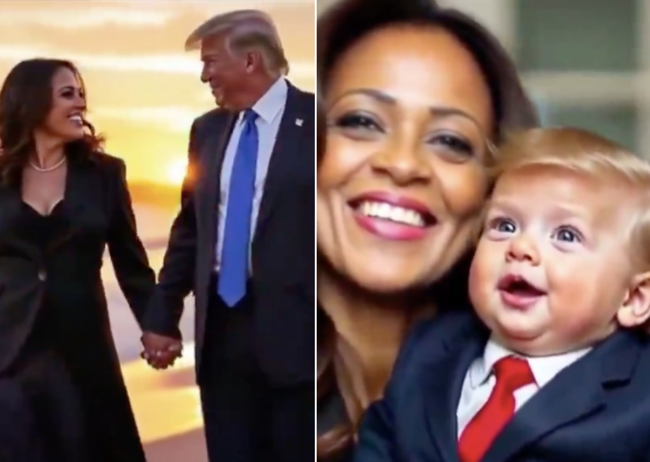 Donald Trump ve Kamala Harris evlendirildi! Nur topu gibi evlatları oldu...