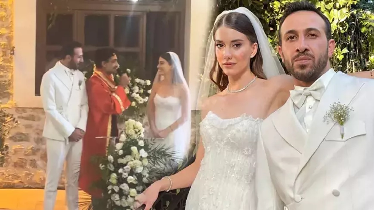 Yalı Çapkını ekibinin mutlu günü! Beril Pazam ve Ersin Arıcı evlendi...