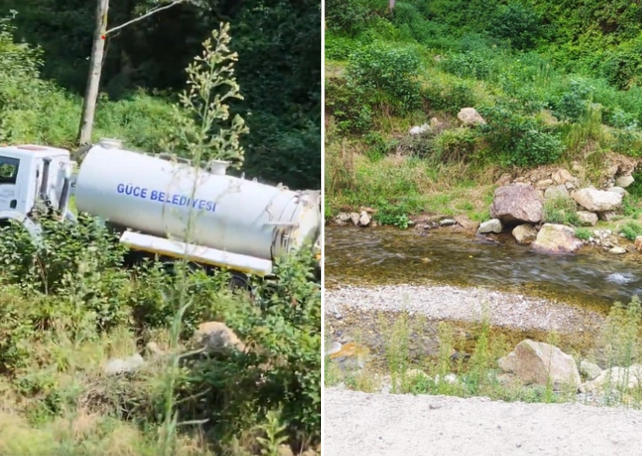Giresun Güce'de Gelevera Deresi'ne foseptik suyu boşaltıldı iddiası! Belediyeden açıklama geldi...