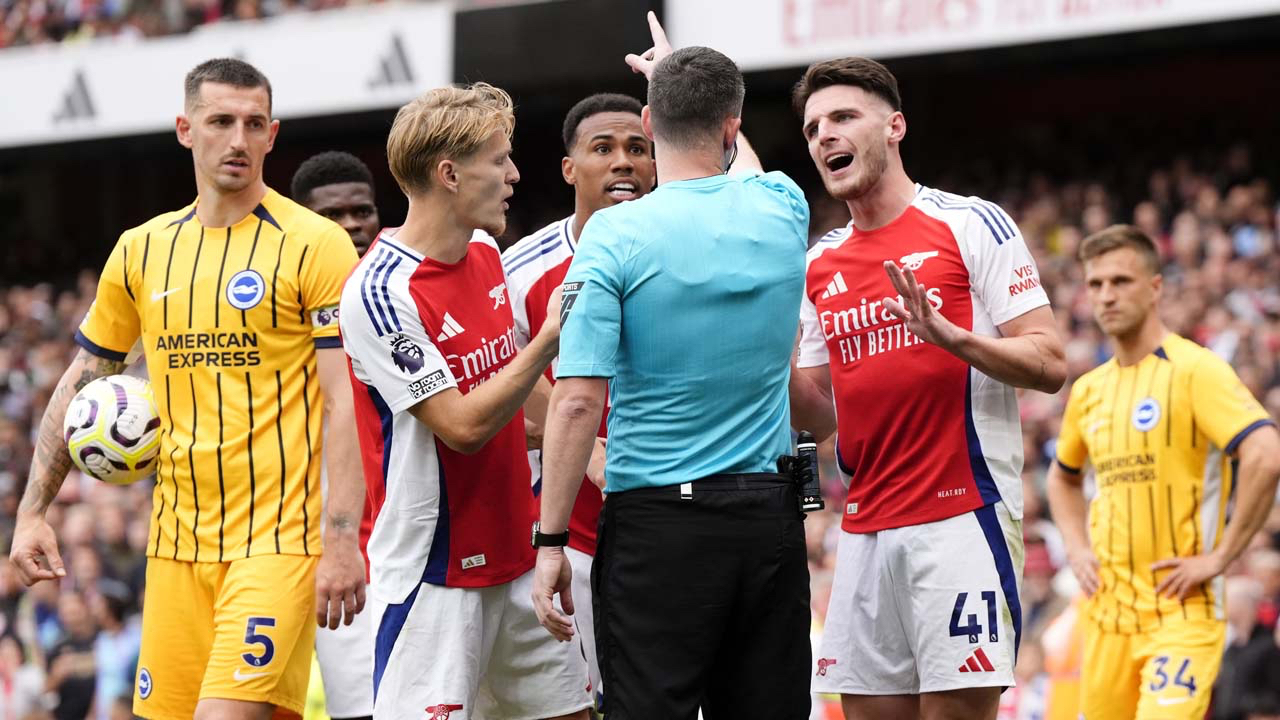 Arsenal Premier Lig'de bu sezonki ilk puan kaybını yaşadı! Takımın başını Declan Rice yaktı