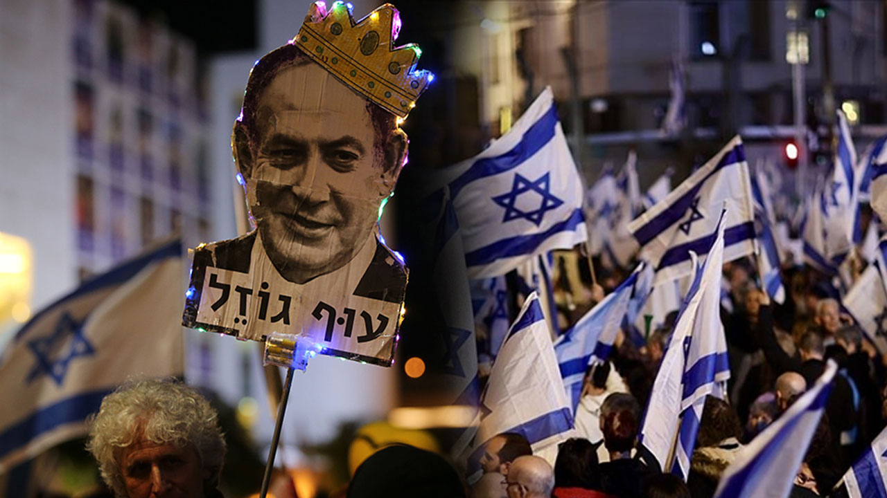 İsrail'de, Gazze'de ateşkes anlaşması imzalamayan Netanyahu hükümeti protesto edildi