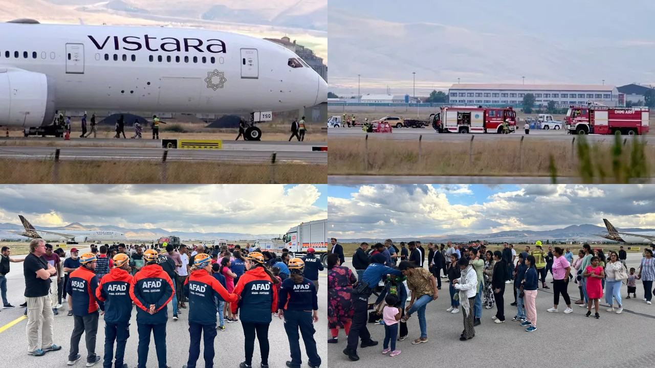 Hindistan uçağına bomba ihbarı! Erzurum hava sahası uçuşlara kapatıldı