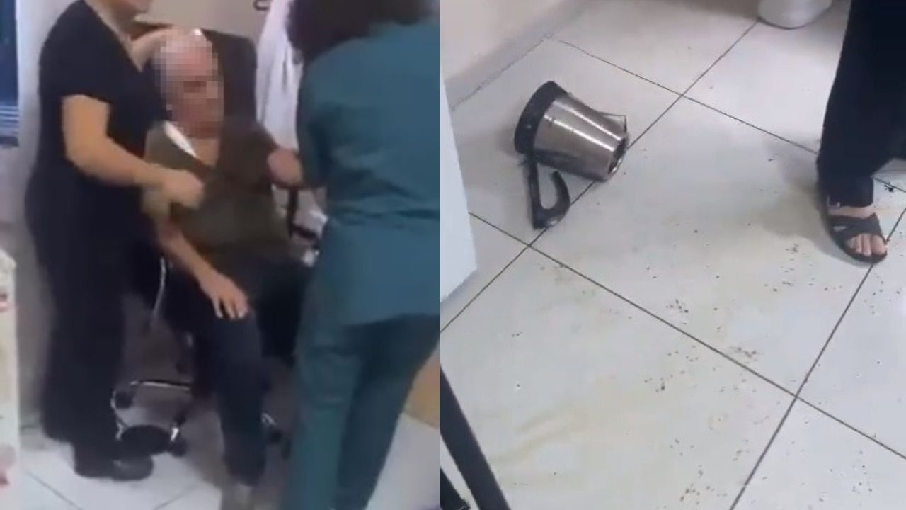 Bu kadarına 'pes' Adana'da kendisini muayene eden doktora "elektrikli çaydanlık" ile saldırdı