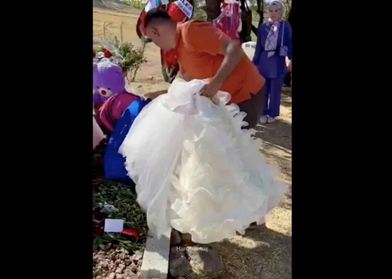 Narin'in mezarındaki gelinlik kaldırıldı! Okul önlüğü ve çanta bırakıldı...