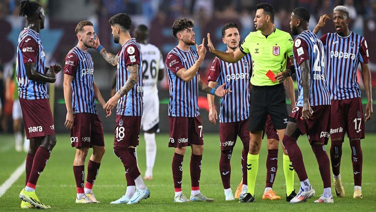 Trabzonspor'da Edin Visca'dan kırmızı kart özrü
