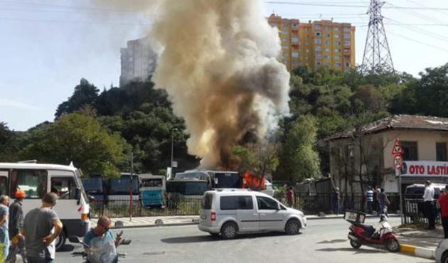 Sarıyer'de büyük yangın! Araçlara sıçradı