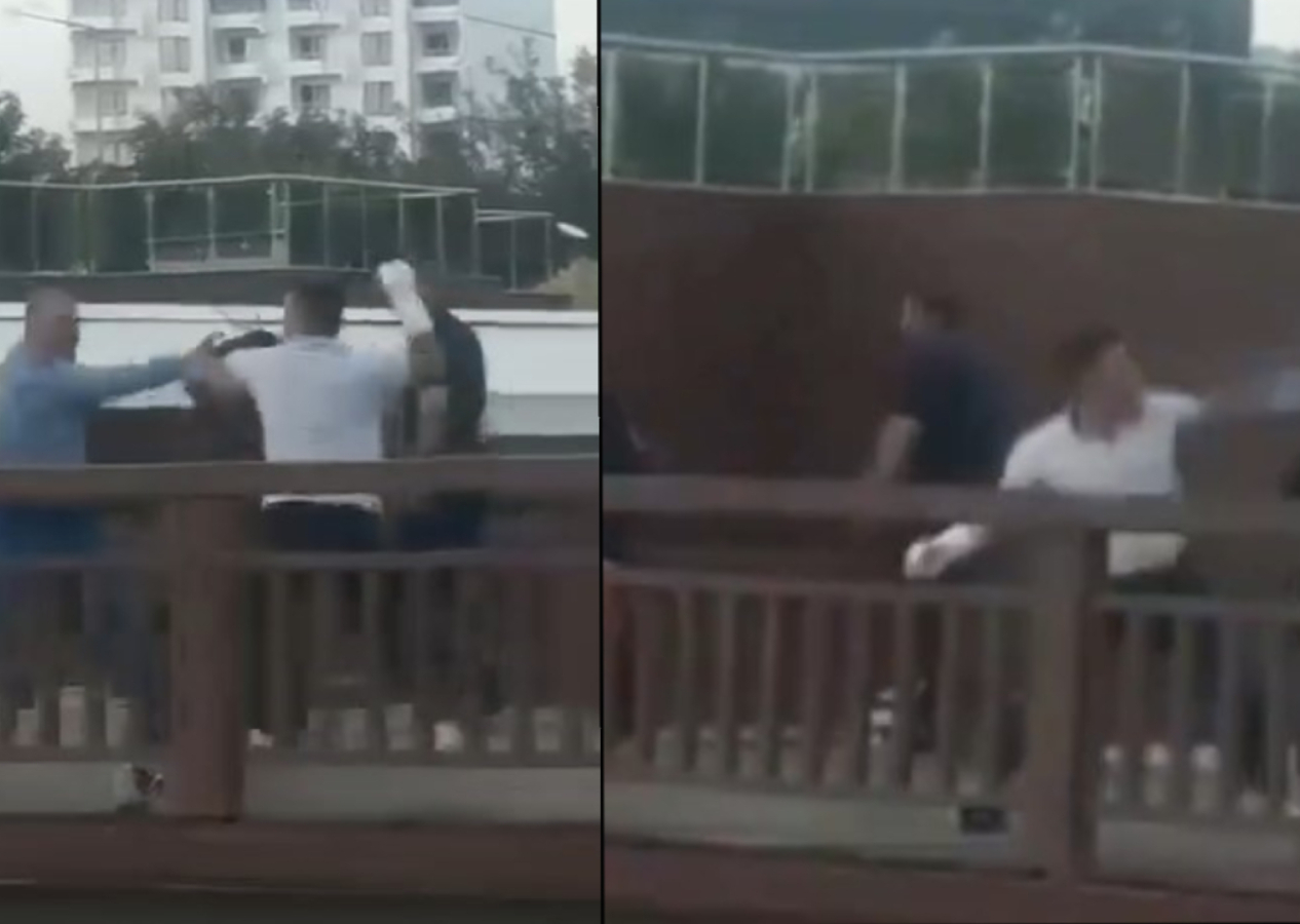 Eli alçılı adamın yumrukları sosyal medyayı salladı