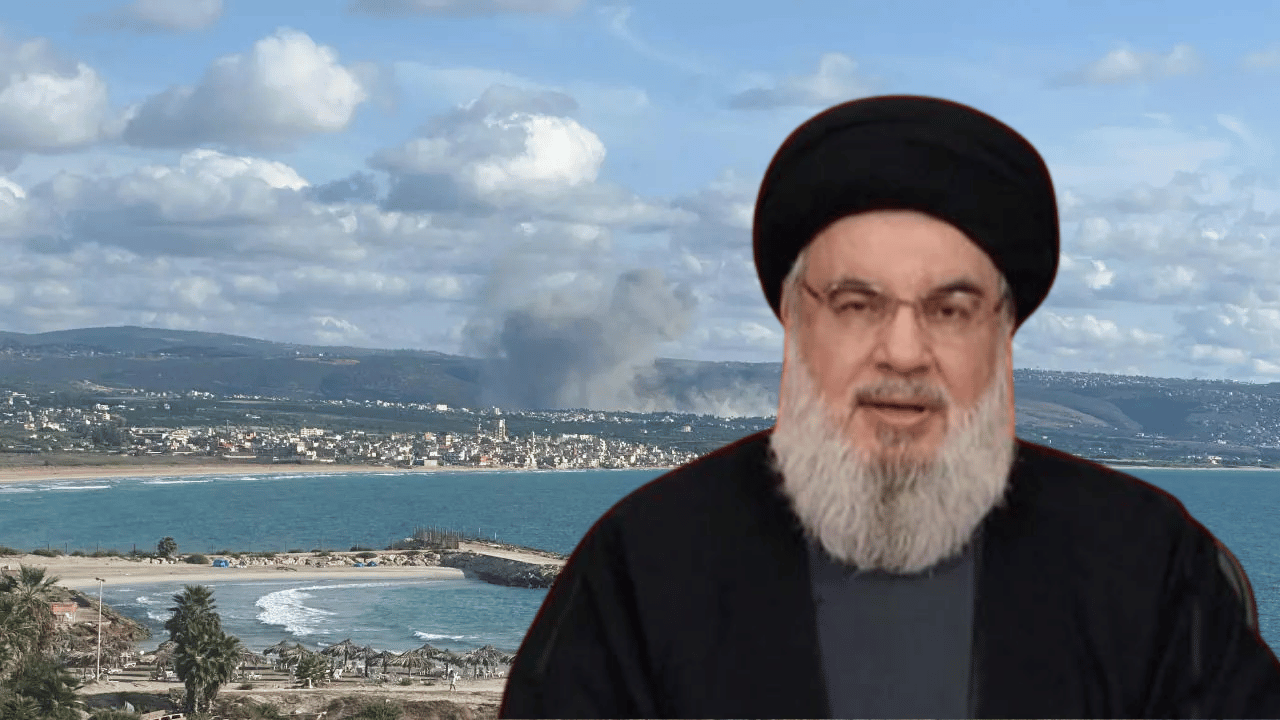 İsrail, Hizbullah lideri Hasan Nasrallah konuşurken vurdu!