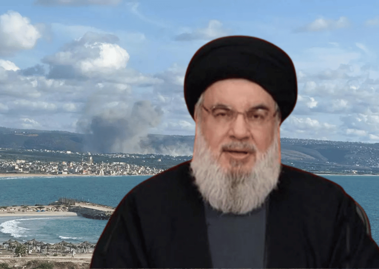 İsrail, Hizbullah lideri Hasan Nasrallah konuşurken vurdu!