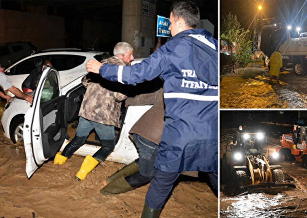Trabzon'da sel felaketi! Dere taştı, yollar kapandı, cadde ve sokaklar göle döndü, 1 kişi kayıp