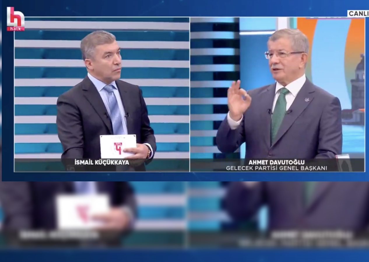 Halk TV'de Ahmet Davutoğlu'ndan Cumhurbaşkanı Erdoğan'a övgüler: Gurur duydum...
