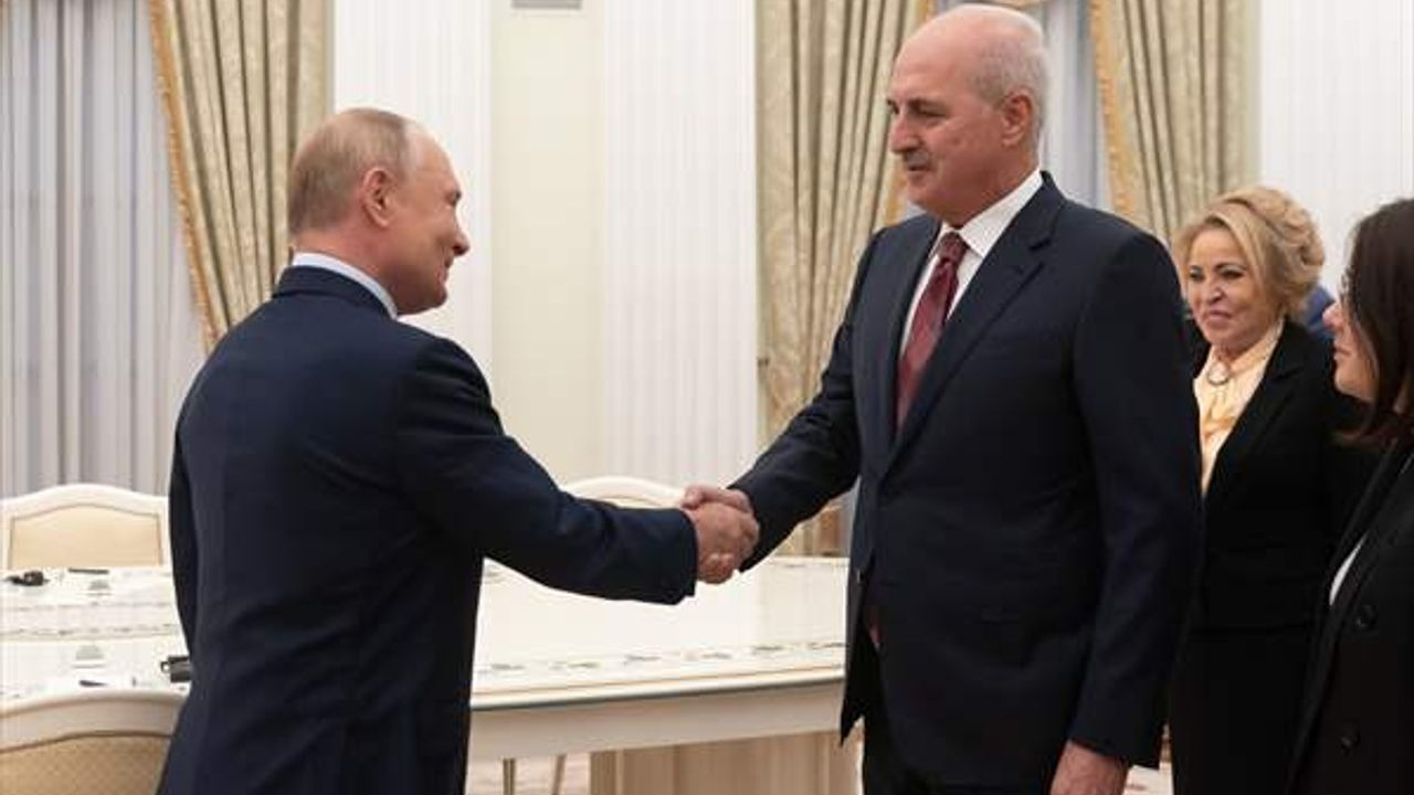 Rusya Devlet Başkanı Putin TBMM Başkanı Kurtulmuş ile görüştü