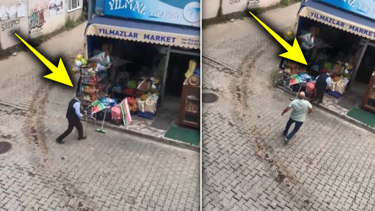 Artvin'de tek katlı bina yaşlı adamın üzerine böyle çöktü! Saniye saniye kamerada...