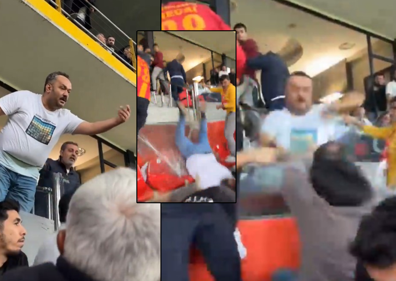 Kayserispor ve Beşiktaş taraftarları 3-0'lık maçtan sonra birbirine girdi