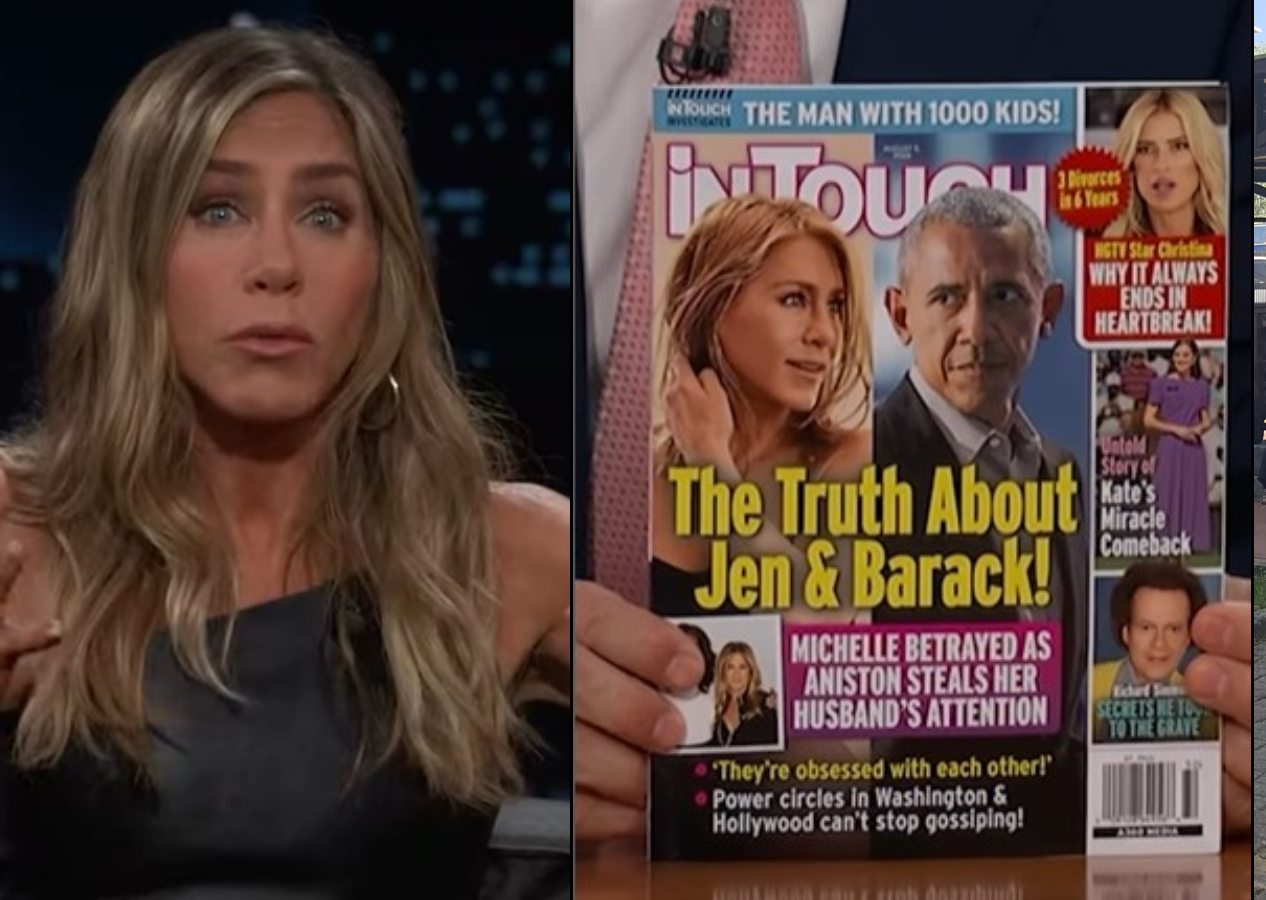 Jennifer Aniston, Barack Obama'yla aşk yaşadığı iddiasını Jimmy Kimmel Show'da yalanladı