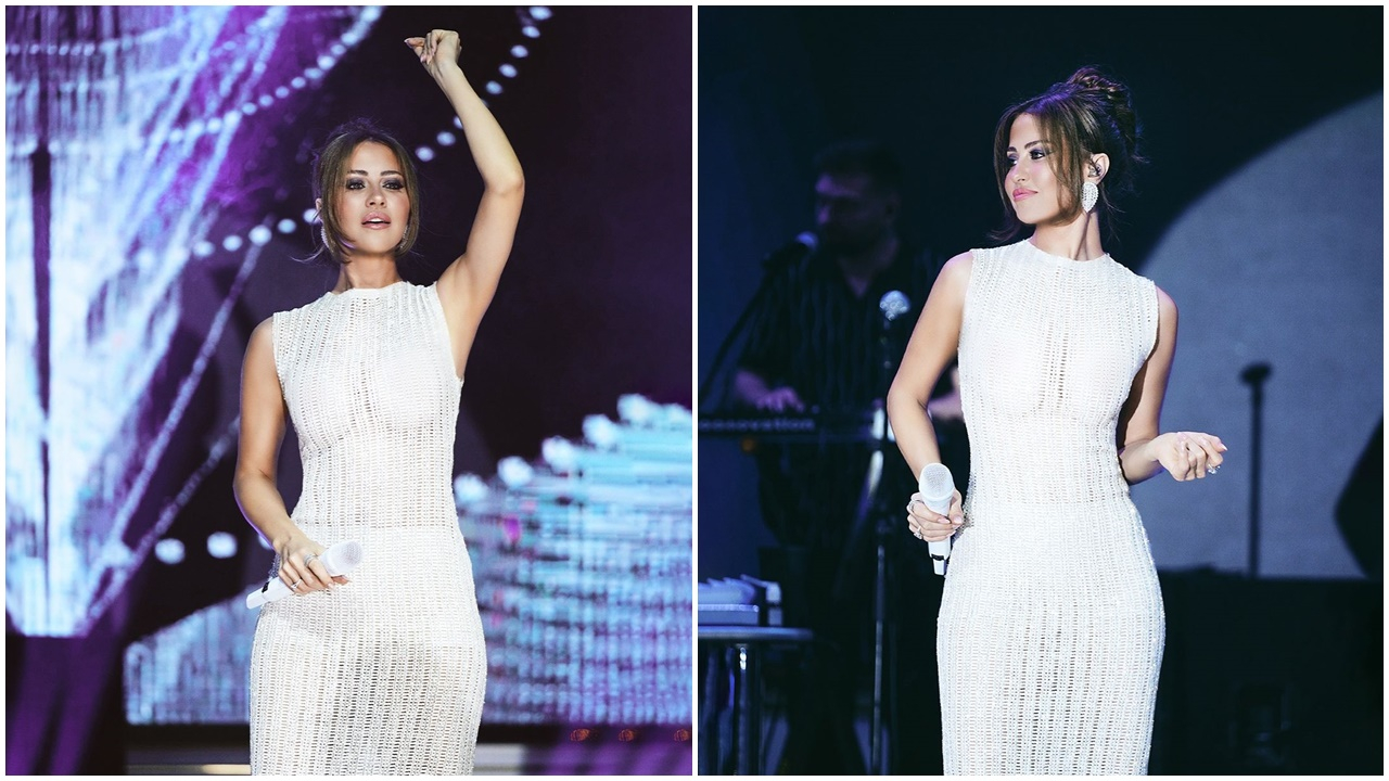 Derya Uluğ sahneye uçarak geldi! Elbisesinin ağırlığı şaşkına çevirdi