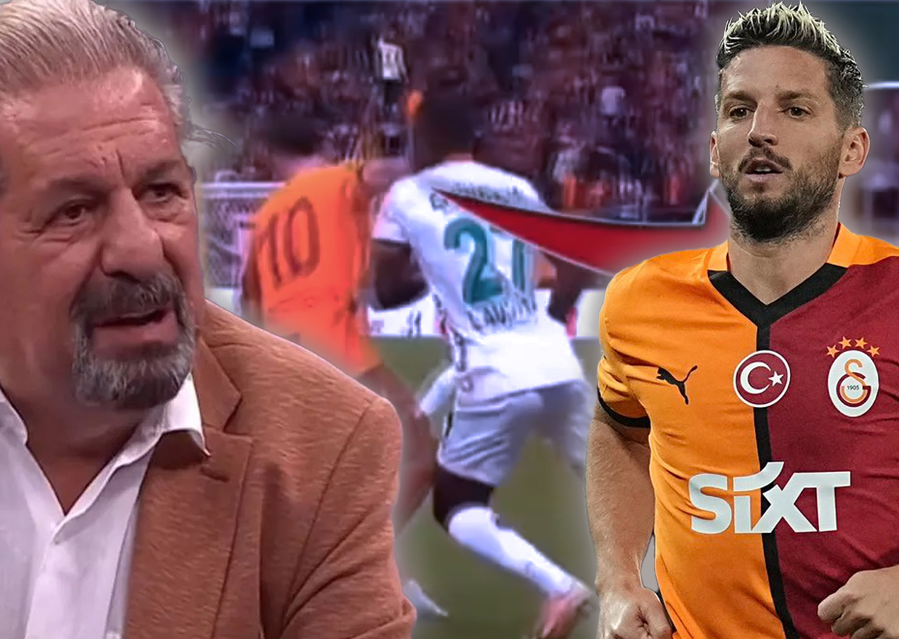 "Galatasaray'da Dries Mertens'e kırmızı kart verilmeliydi!" Erman Toroğlu hariç tüm yorumcular aynı fikirde buluştu: "Dirseğini silah olarak kullanıp rakibine vuruyor"