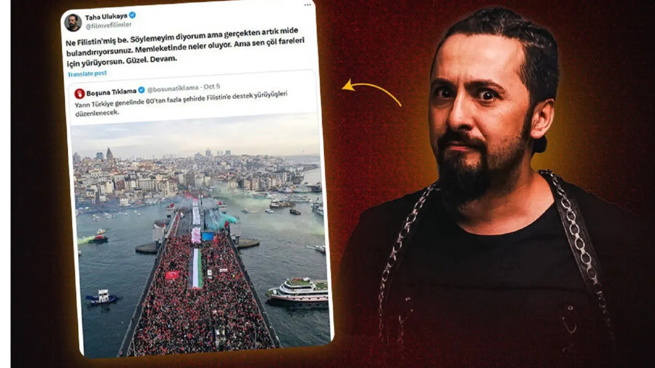 Filistinlilere 'çöl fareleri' demişti: Oyuncu Taha Ulukaya, topu sığınmacılara attı, kendini kurtarmaya çalıştı!