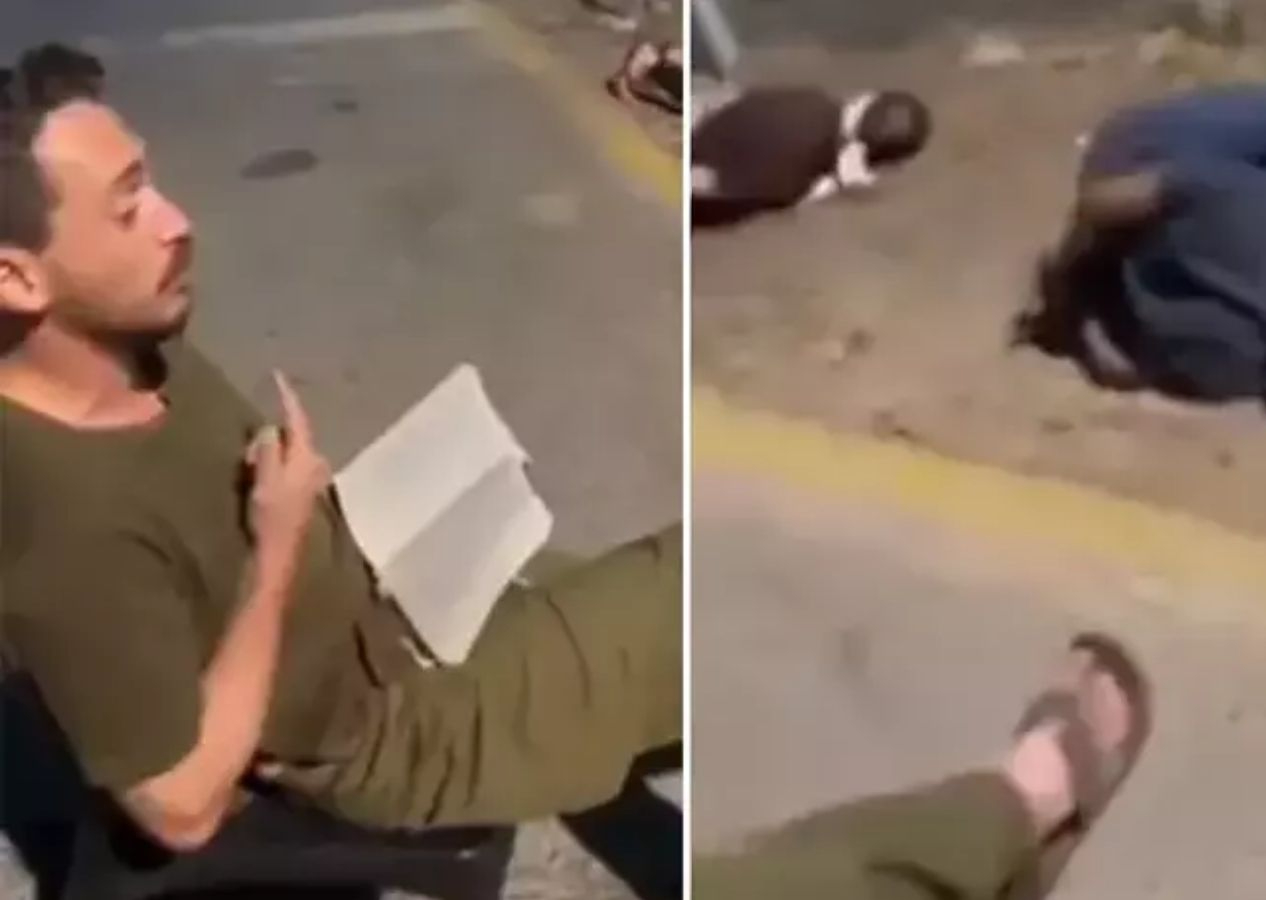 Sosyal medyada gündem oldu! İsrail askerinin Filistinlilere yaptığı aşağılama kameraya yansıdı