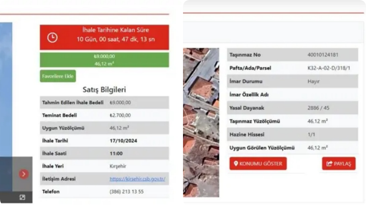 Milli Emlak'tan 9 bin TL'den başlayan fiyatlarla arsa satışı