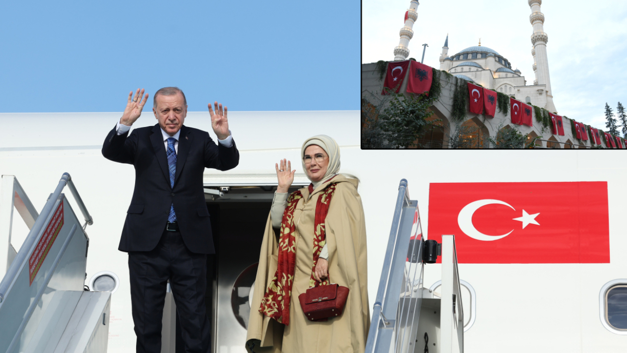 Cumhurbaşkanı Erdoğan, Arnavutluk'a gitti: Balkanlar'ın en büyük camisi Tiran Namazgah Camisi'nin açılışı gerçekleşecek