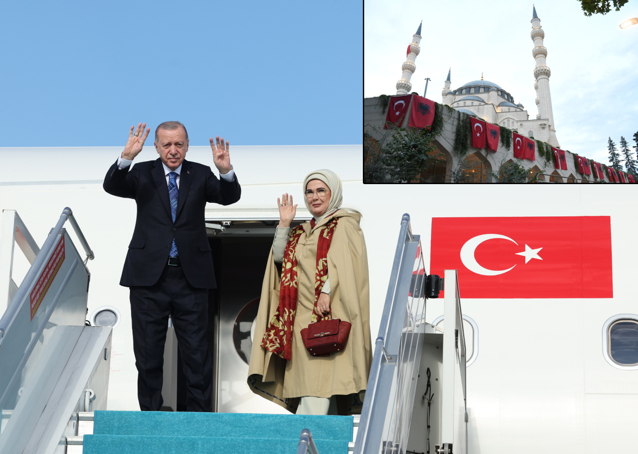 Cumhurbaşkanı Erdoğan, Arnavutluk'a gitti: Balkanlar'ın en büyük camisi Tiran Namazgah Camisi'nin açılışı gerçekleşecek