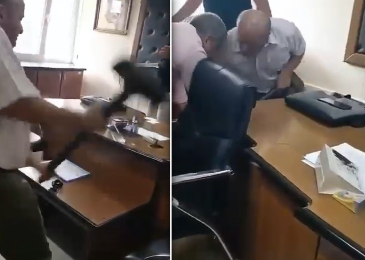 İzmir Çiğli'de öfkelenen sendika temsilcisi müdürün odasına balyozla daldı!