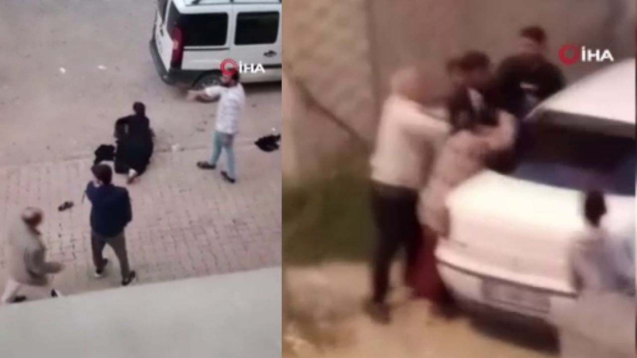 Elazığ'da sokak ortasında şiddet! Bir köşede kadınlar diğer köşede erkekler kavga etti