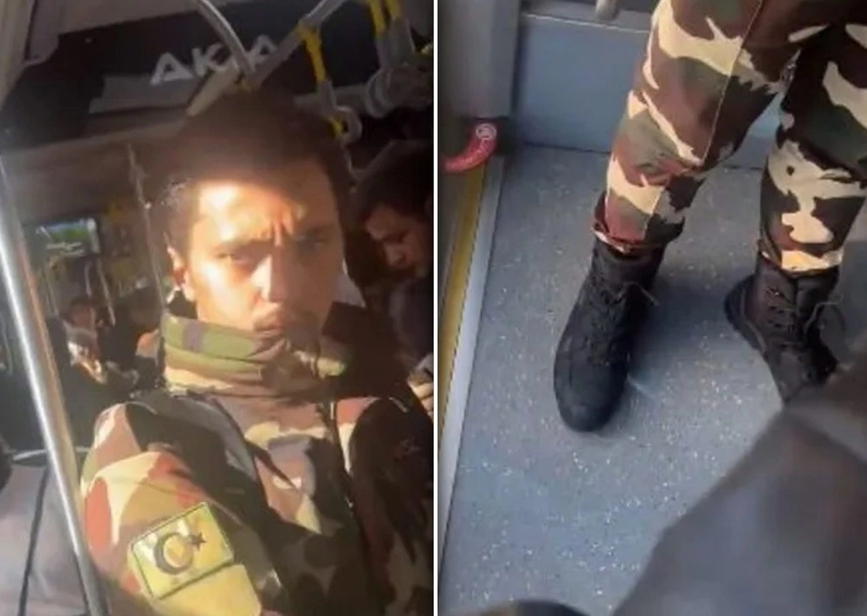 Metrobüse askeri kamuflajla binen kişi gözaltına alındı! Sınır dışı edilecek...