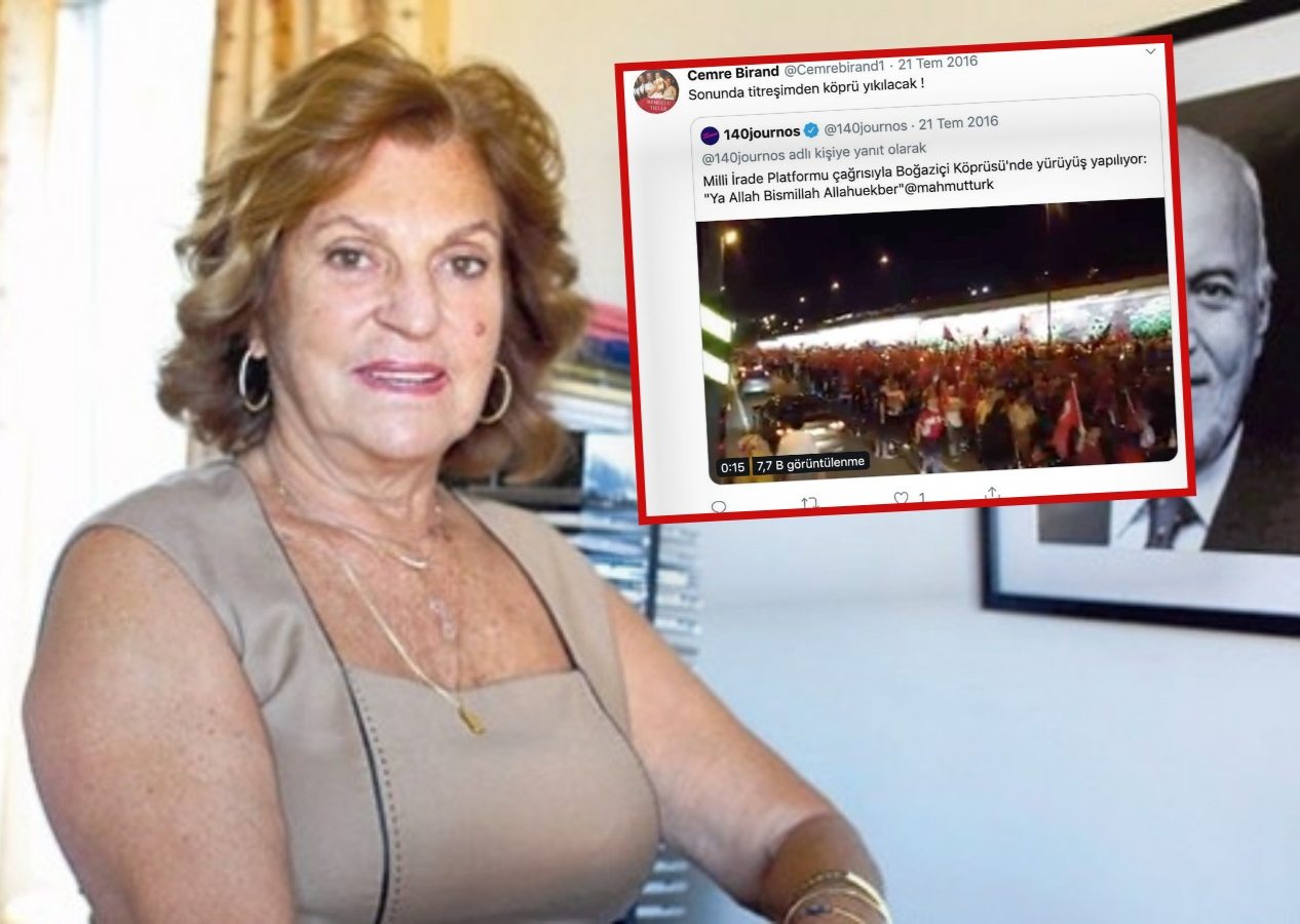 X'te hesabı engellenen Cemre Birand FETÖ övücü paylaşımlarını ne çabuk unuttu!