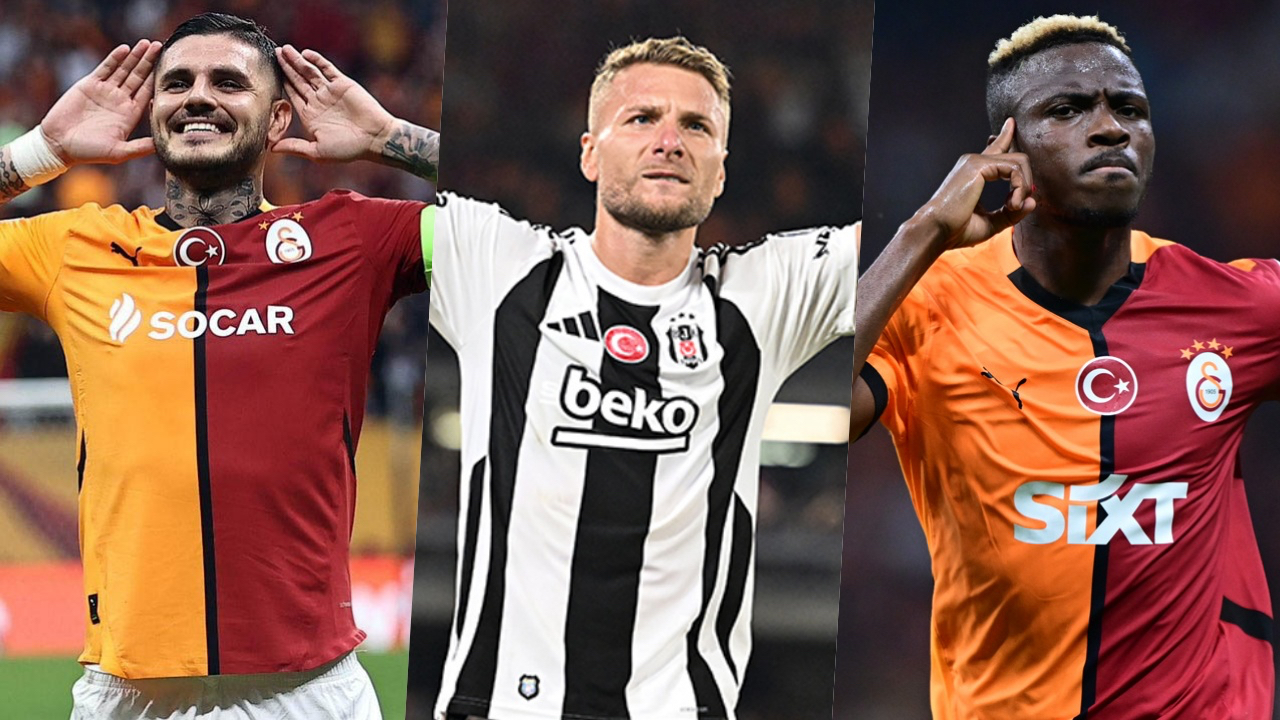 Galatasaray - Beşiktaş derbisinde tüm gözler golcülerde olacak! Icardi, Osimhen ve Immobile...