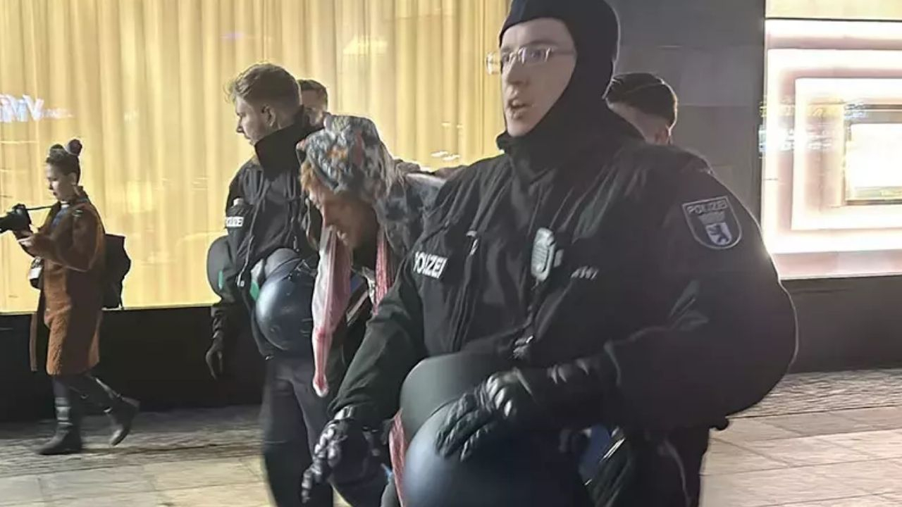Almanya'da Filistin protestosuna sert müdahale! Çok sayıda gözaltı var