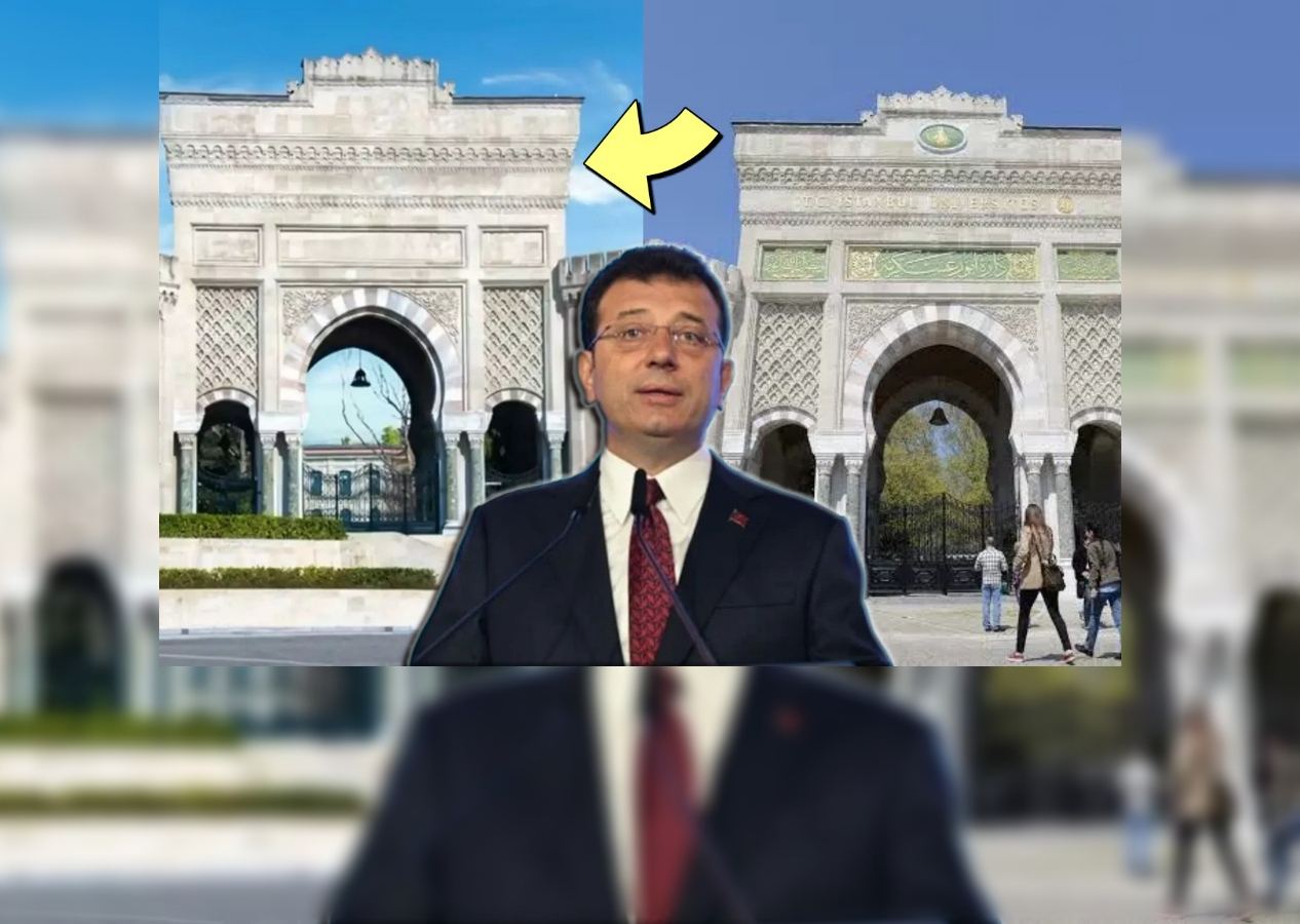 İBB'den akılalmaz sansür! İstanbul Üniversitesi’nin tarihi kapısındaki ayet ve tuğradan rahatsız oldular...