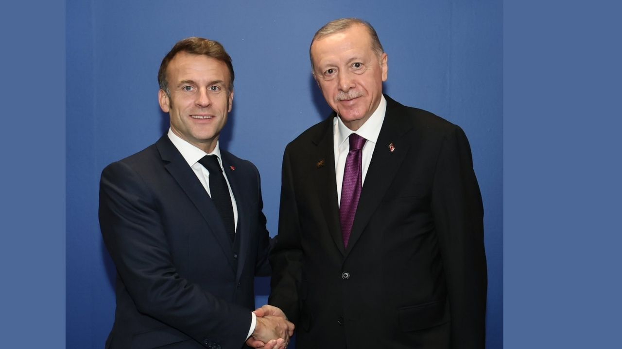 Cumhurbaşkanı Erdoğan, Fransa Cumhurbaşkanı Macron ile bir araya geldi