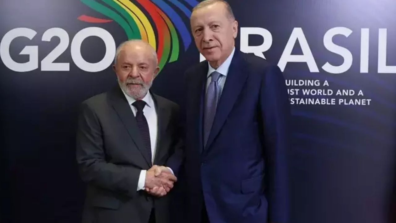 Cumhurbaşkanı Erdoğan Brezilya'da! Lula da Silva ile bir araya geldi