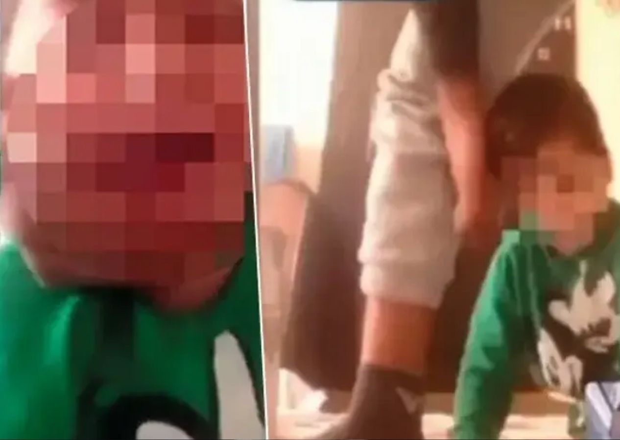 Boşanmasın diye görüntülü aradı oğlunun boğazına bıçak dayadı! Cani baba yakalandı!