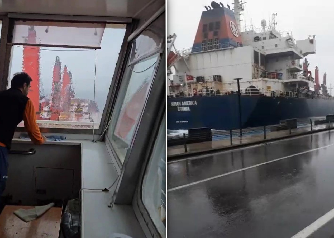 İstanbul Boğazı'nda korku dolu anlar: Son anda kurtuldu!