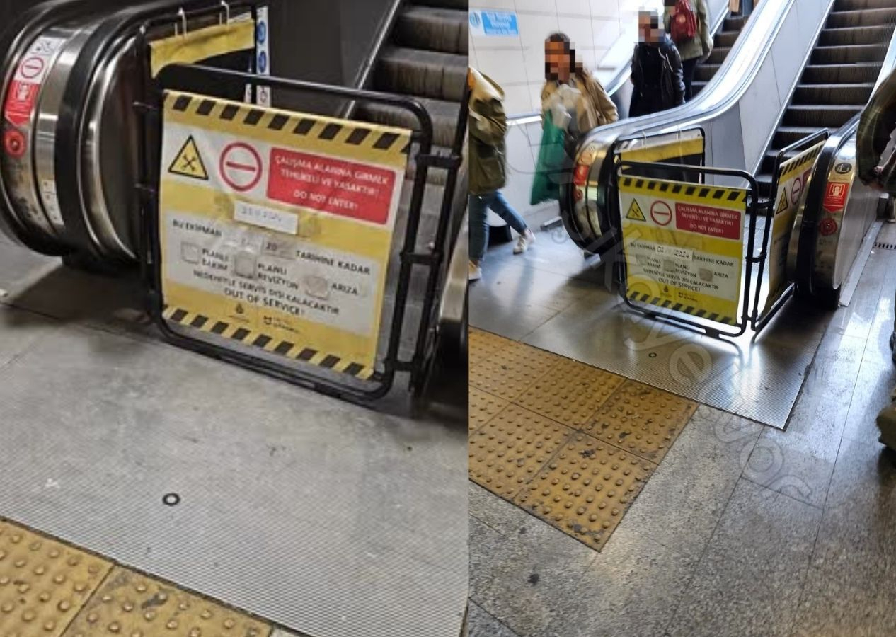 Metrodaki yürüyen merdivenden umudunu kesen İstanbullular!
