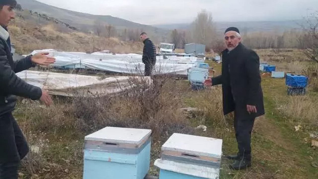 Van'da ayı saldırısı! Bal üreten çiftçinin bir yıllık emeği heba oldu!