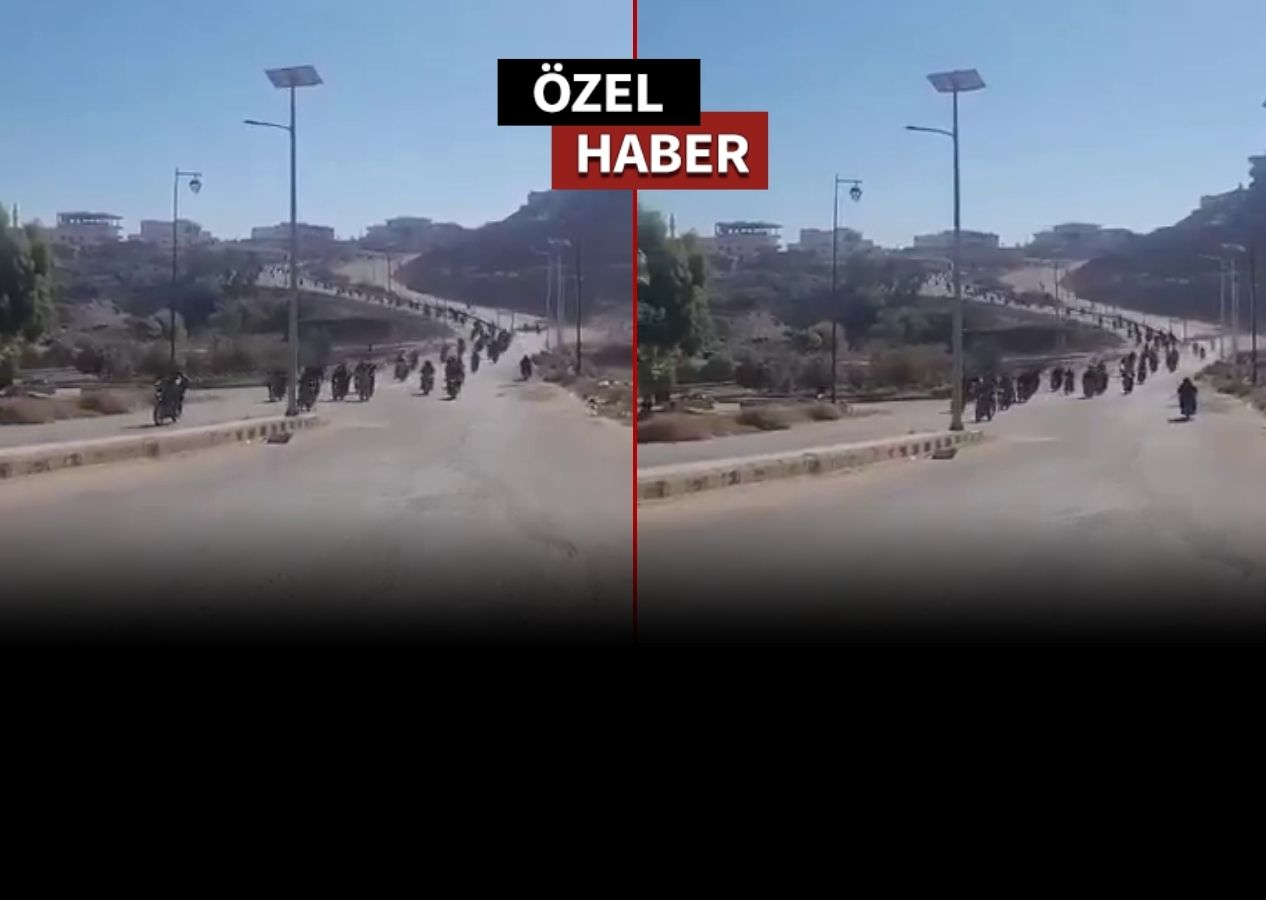 Motosikletli savaşçılar Dera’yı böyle aldı! Karınca gibi geldiler