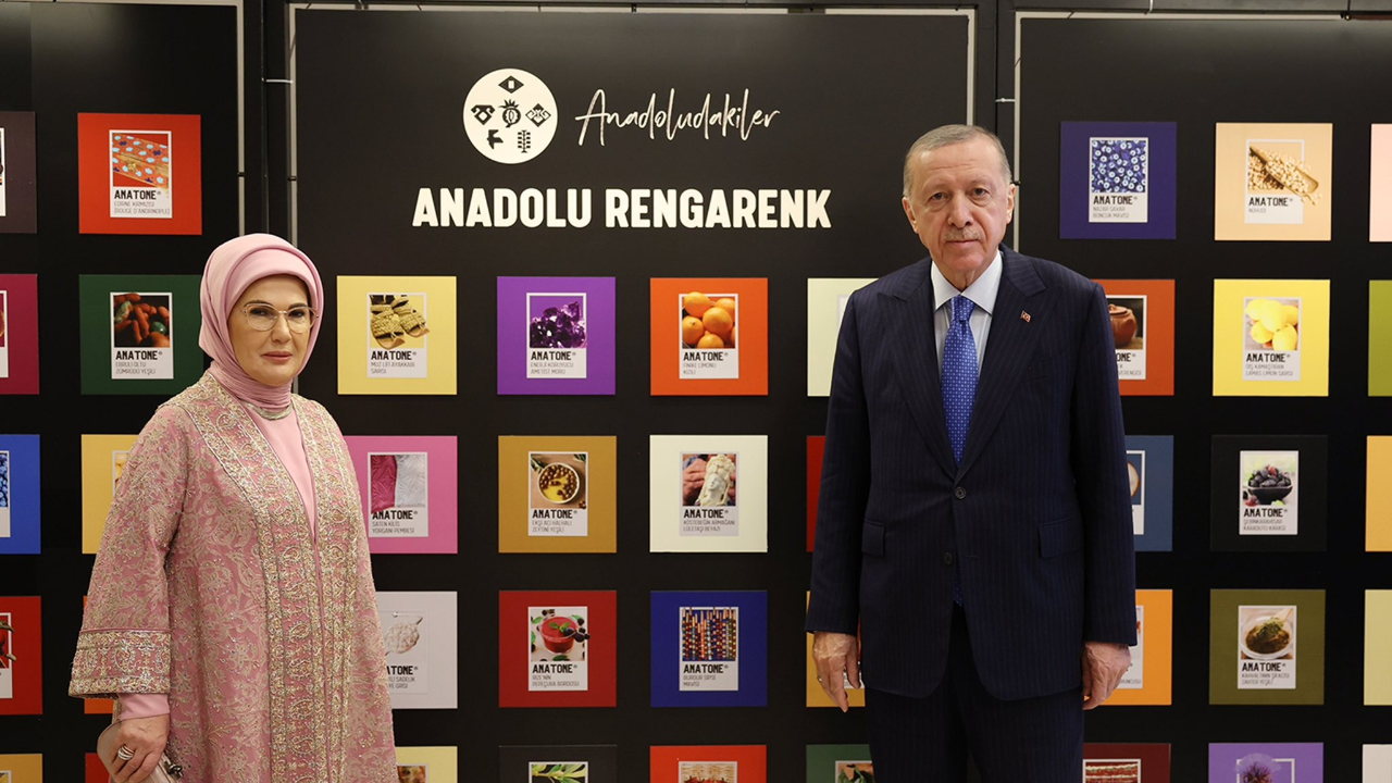 Erdoğan eşi Emine Erdoğan ile 'Anadoludakiler Projesi' sergisini gezdi