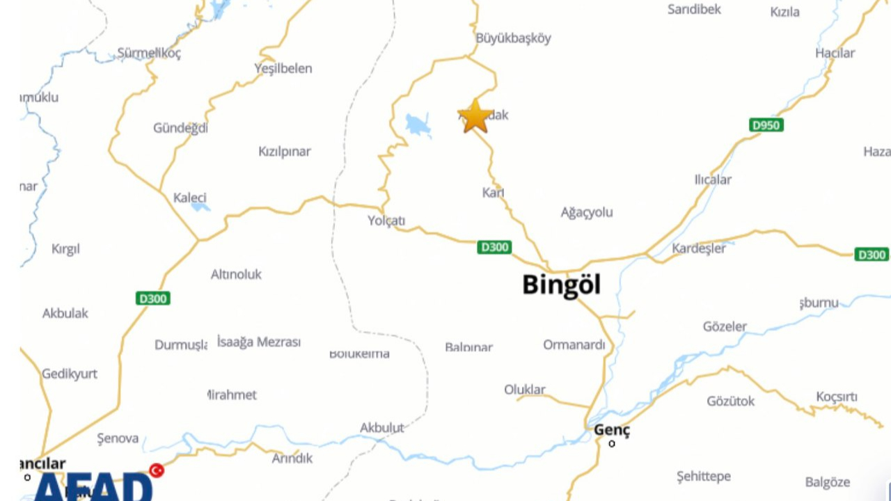 Bingöl'de korkutan deprem! İşte sarsıntının büyüklüğü
